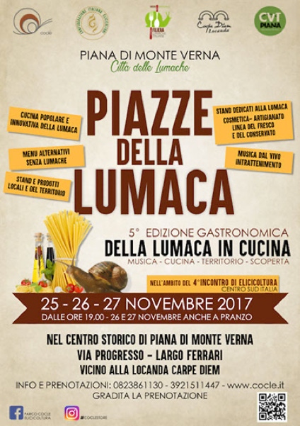 Grande Kermesse gastronomica dedicata alla Lumaca in Cucina